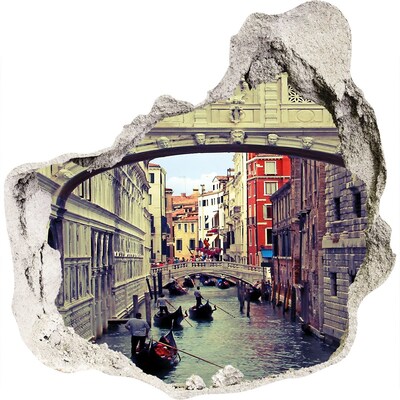 3D wall hole wallpaper Venice Italy