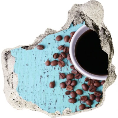 3D wall hole wallpaper Black coffee