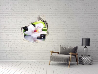 Hole wall sticker A floral oasis of peace