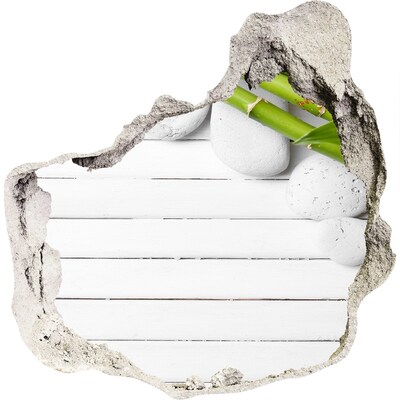 Hole wall sticker A green oasis in concrete