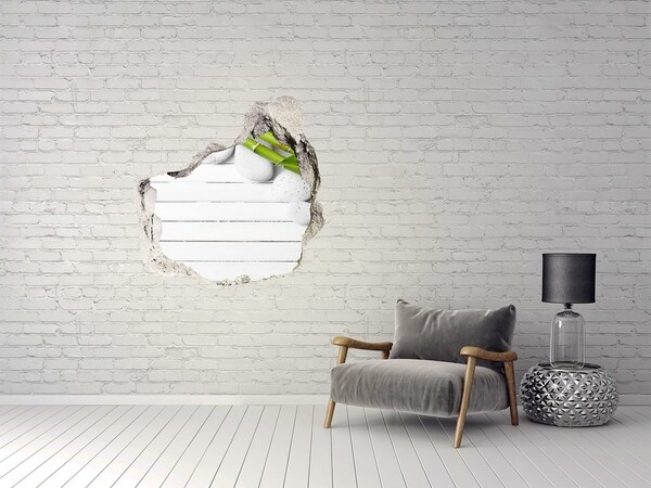Hole wall sticker A green oasis in concrete