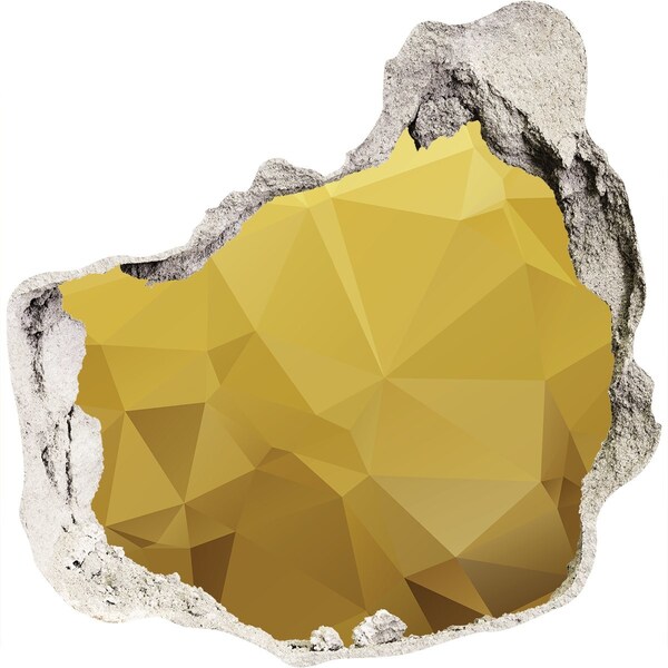 Hole in the wall decal The golden crack in the wall