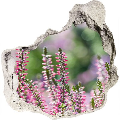 Hole wall sticker Heather flowers