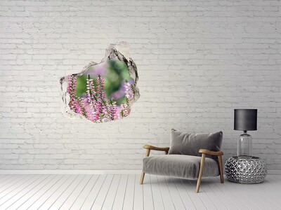 Hole wall sticker Heather flowers