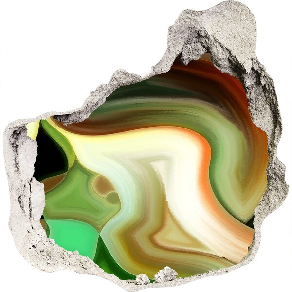 Hole wall sticker Colorful stone in a hole in the wall