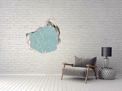 3D wall hole Pattern leaves