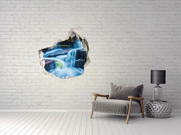 Hole wall sticker Tropical waterfall