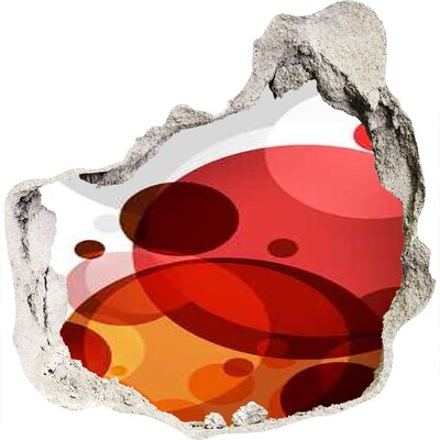 Hole in the wall sticker Colorful bubbles in a hole in the wall