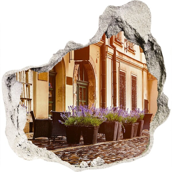 Hole in the wall sticker A charming corner with lavender