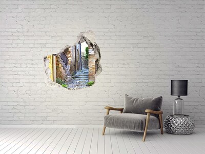 Hole wall sticker Charming street