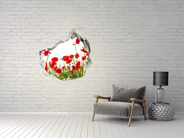 Hole in the wall sticker A floral paradise in concrete