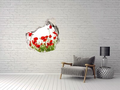 Hole in the wall sticker A floral paradise in concrete
