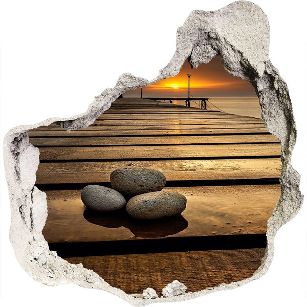 Hole in the wall decal Wooden pier