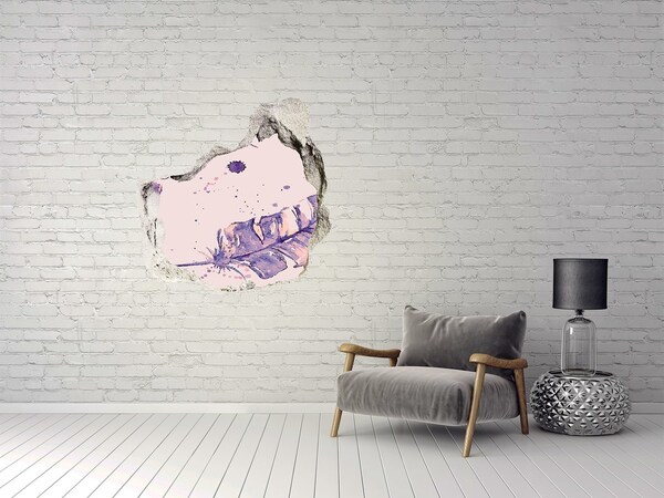 Hole in the wall decal Tropical paradise behind the wall