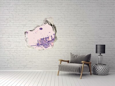 Hole in the wall decal Feathers