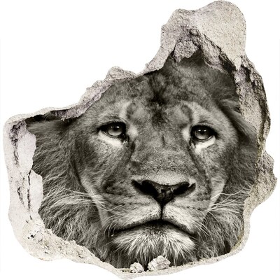 Hole in the wall sticker Lion