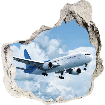 Hole in the wall decal Plane in the sky