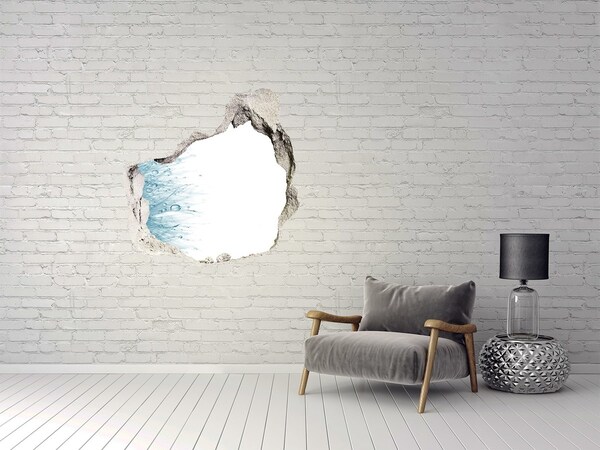 Hole in the wall decal Water in the hole in the wall