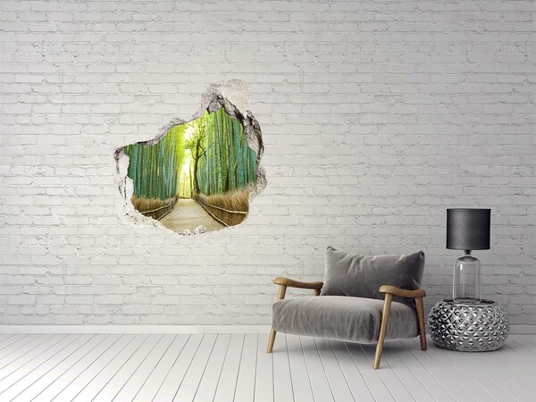 Hole in the wall sticker Bamboo forest