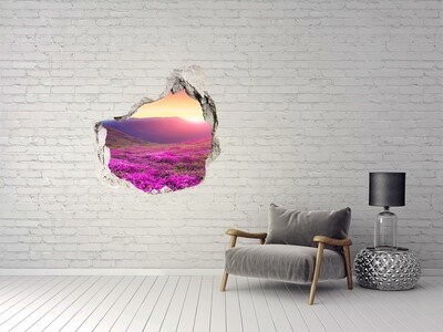 Hole in the wall sticker Flower Valley at Sunset