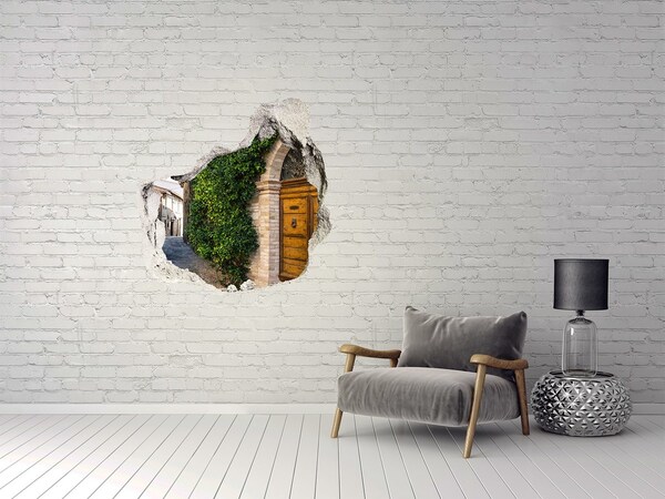 Hole wall sticker Charming street