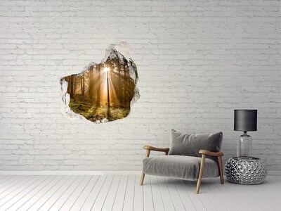 3D wall hole Forest oasis of light