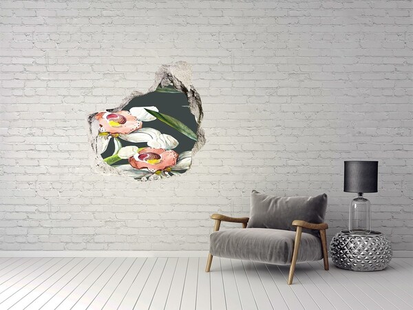 3D wall hole Floral pattern