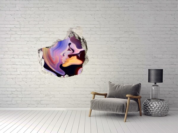 Hole wall sticker Sensual Faces of Love
