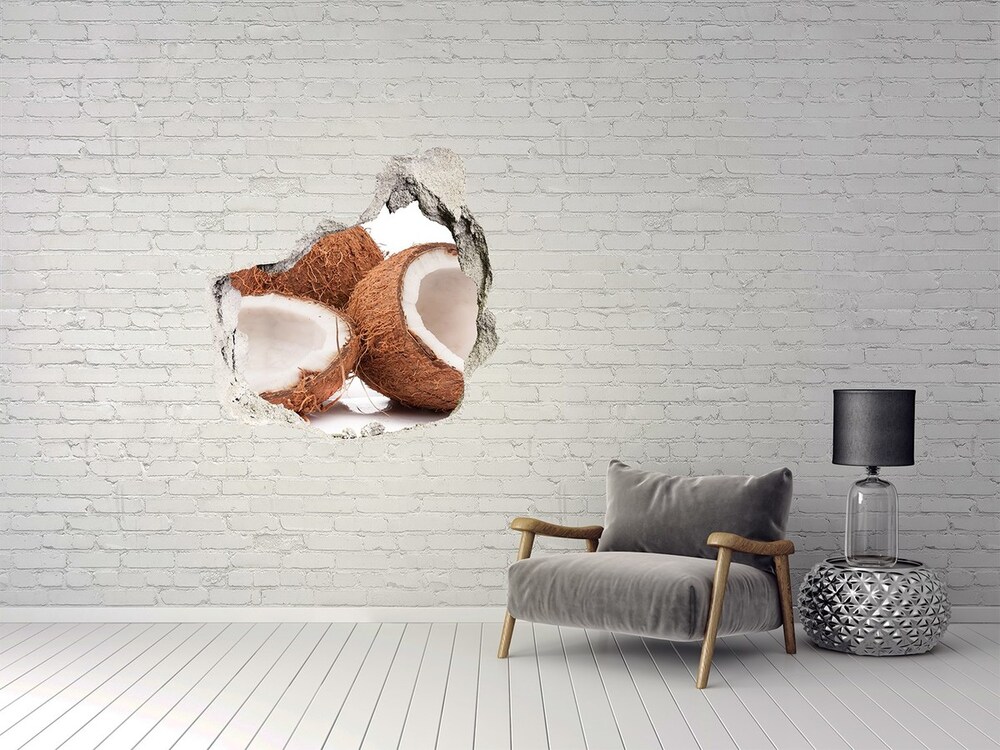 Hole wall sticker Coconut veneer