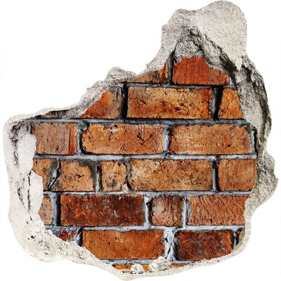 3D wall hole wallpaper A ruined brick wall