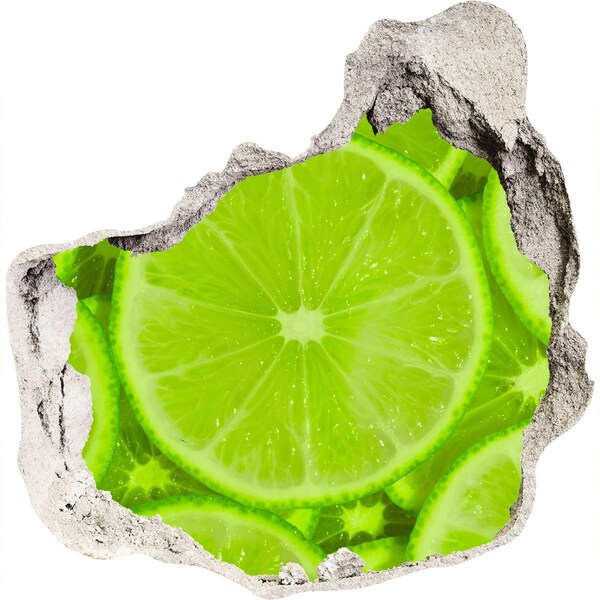 Hole wall sticker Juicy Lime in a Hole in the Wall
