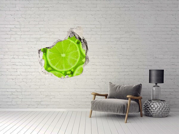 Hole wall sticker Juicy Lime in a Hole in the Wall