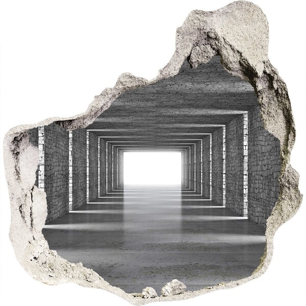 Hole wall sticker Transparent corridor in concrete