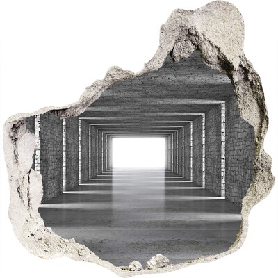Hole wall sticker Transparent corridor in concrete