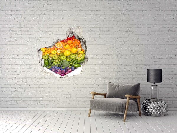 Hole in the wall sticker Vegetable heart