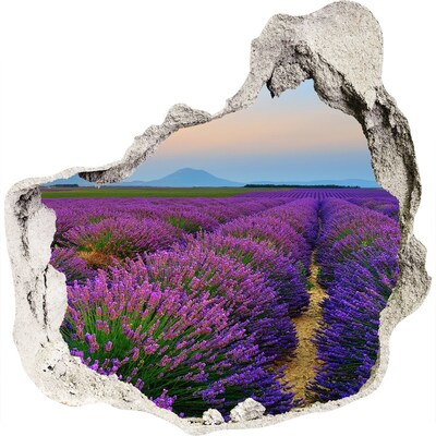 Hole in the wall decal Lavender field