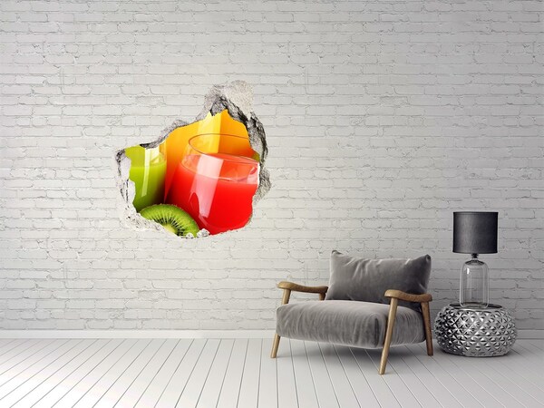 Hole in the wall decal Fruit juices