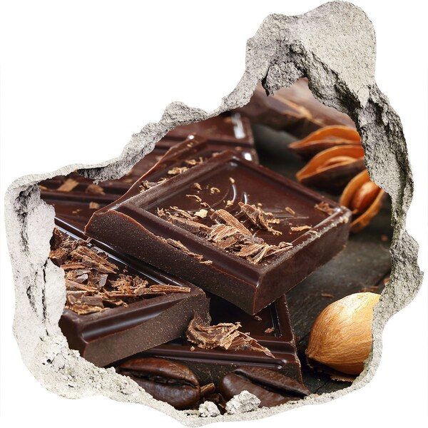 3D wall hole wallpaper Chocolate delight