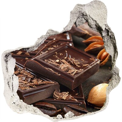 3D wall hole wallpaper Chocolate delight