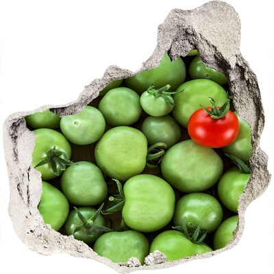 Hole in the wall decal Fruit in concrete