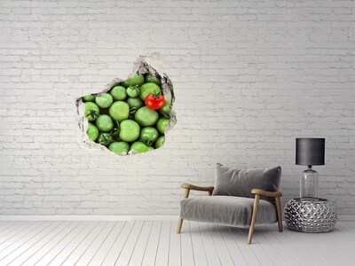 Hole in the wall decal Fruit in concrete