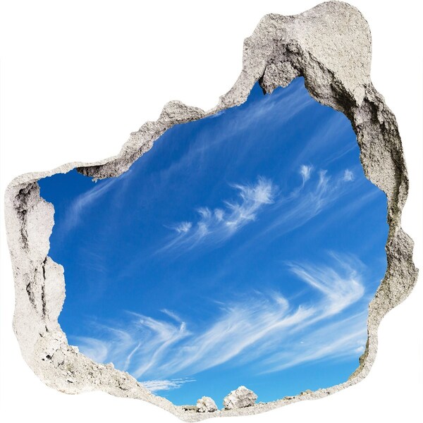 Hole in the wall decal Blue sky