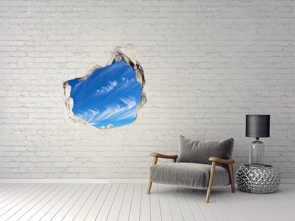 Hole in the wall decal Sky with clouds