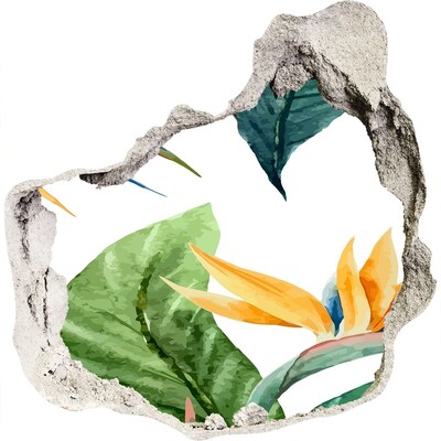 Hole in the wall sticker Tropical paradise behind the wall