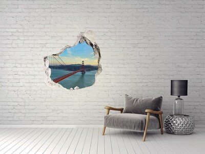 Hole in the wall decal San Francisco bridge