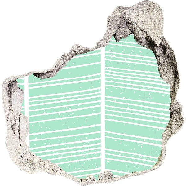 Hole wall sticker Green wall in Scandinavian style