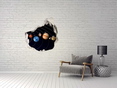 Hole in the wall sticker The Solar System in the Hole in the Wall