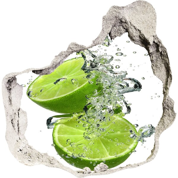 Hole in the wall decal Lime underwater