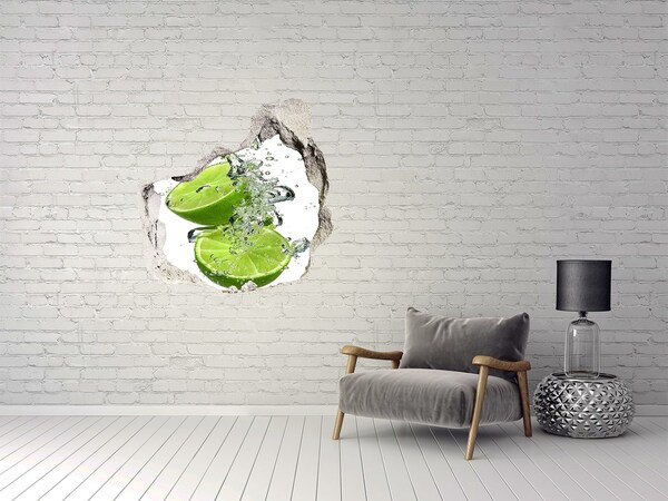 Hole in the wall decal Refreshing lemon cocktail