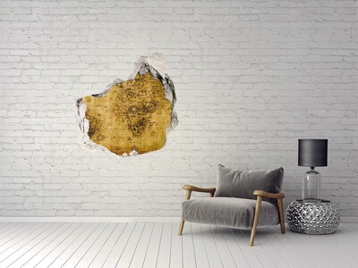 Hole wall sticker Old map of the world